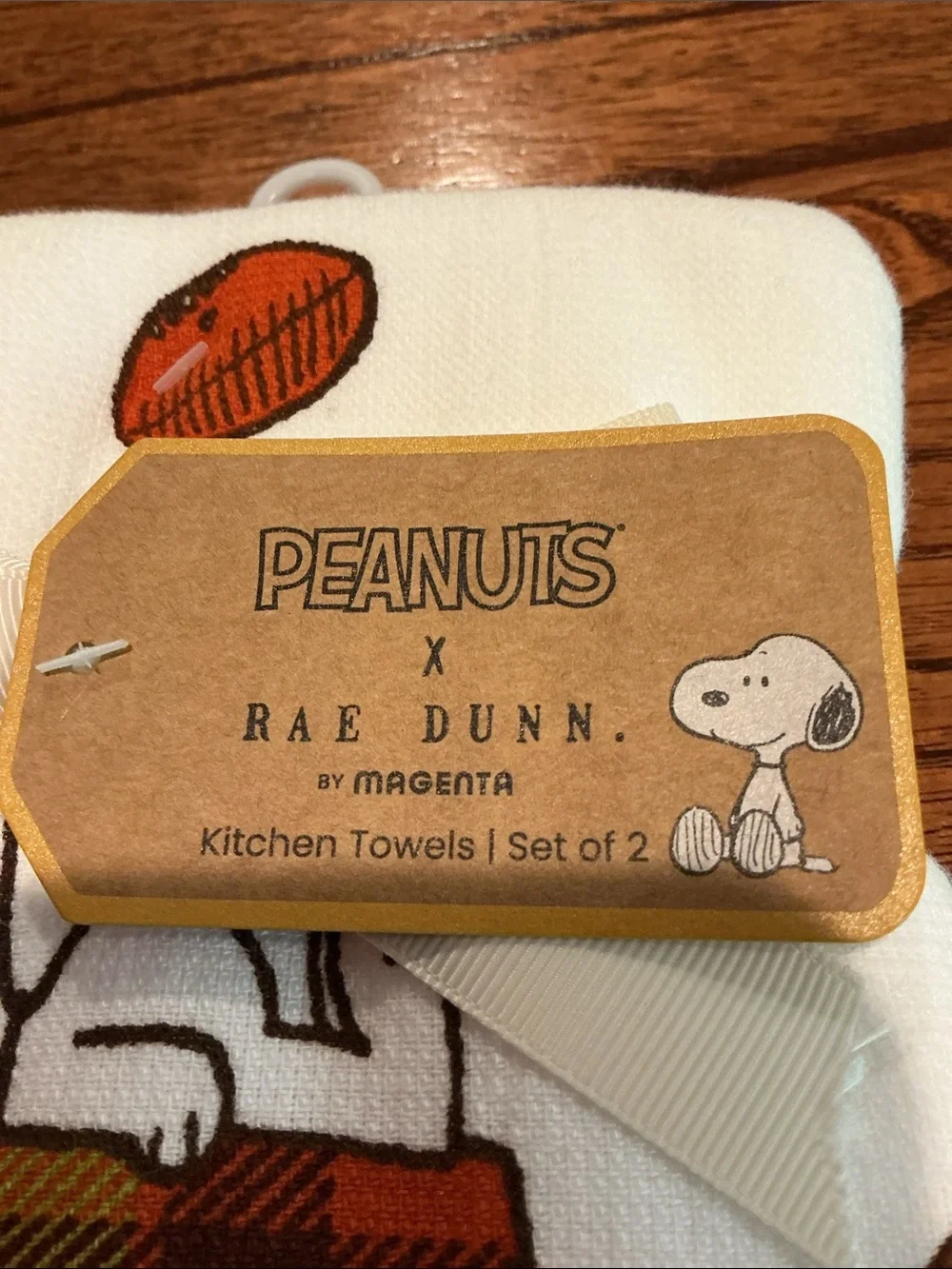 Peanuts x Rae Dunn Football Themed Kitchen Towels - Set of 2